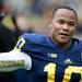 Wide receiver Jeremy Gallon raises his arm after the Michigan spring football game on Saturday, April 13. AnnArbor.com I Daniel Brenner